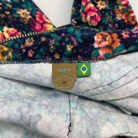 FARM RIO Brazil Floral Puff Sleeve Dress Sz Medium - Picture 5 of 7